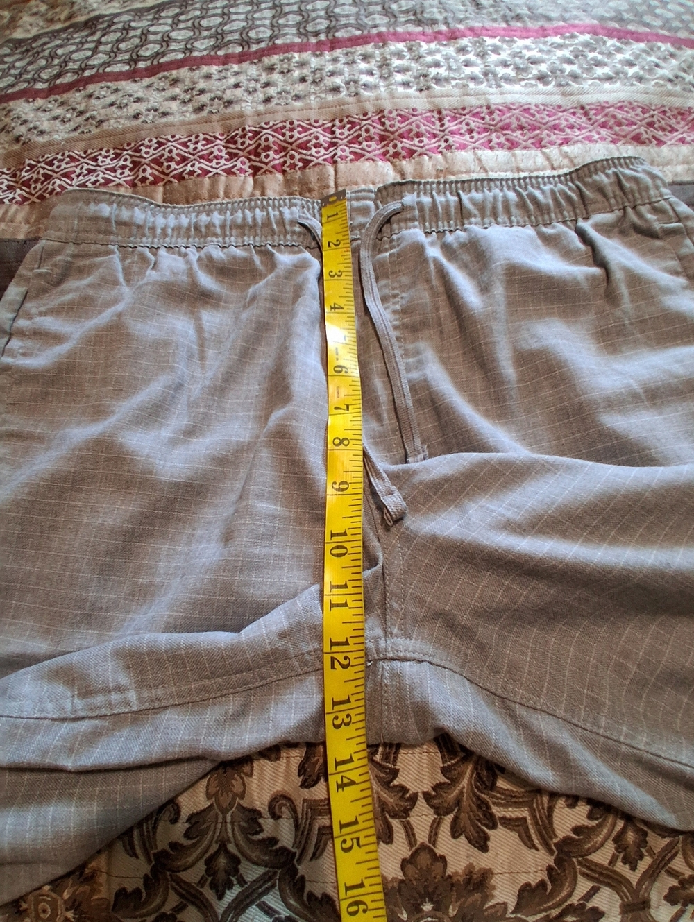 Hang Ten Sports Men Shorts Drawstring Pockets SzXL Gray Vacation Walk - Picture 8 of 15